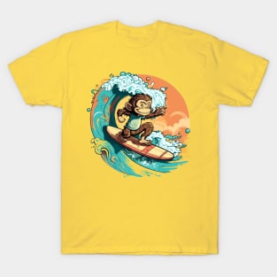 Surf's Up, Monkey Dude! Catch the Wave! T-Shirt